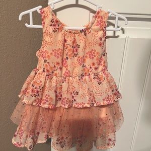 Floral pink baby dress